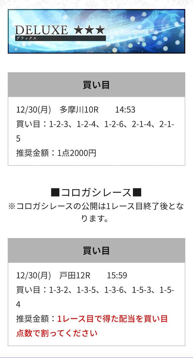 競艇リッツ有料2019年12月30日