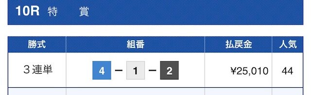 競艇ロード黒田コース3結果