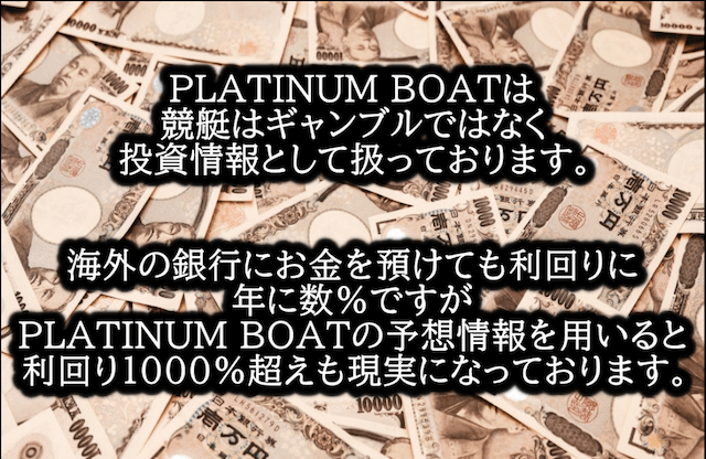 プラチナムボートの特徴