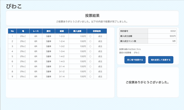 ノアの方舟無料予想購入画面